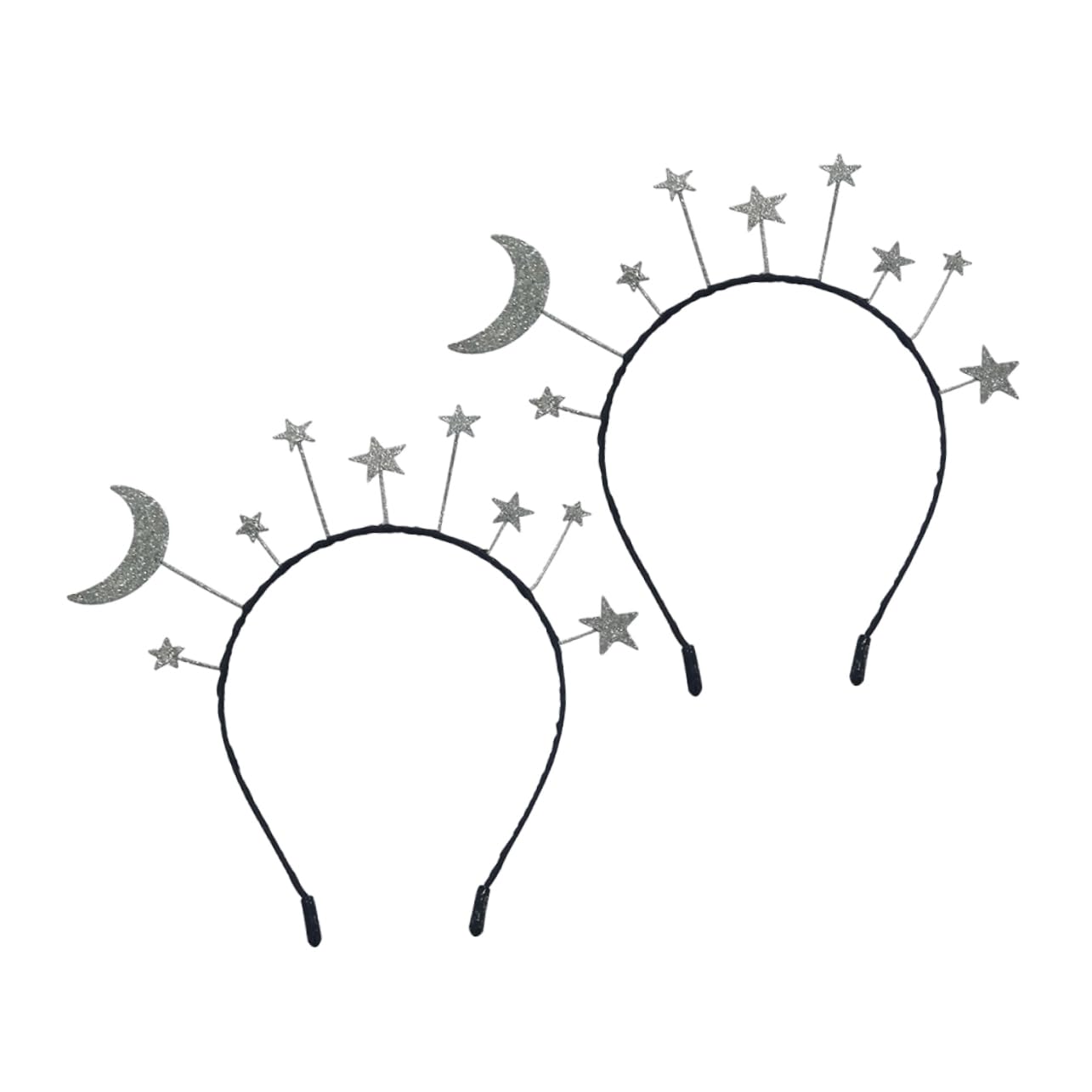 Aros Cabello Figura Celestial y Luna, 2 Piezas, Aleación | Ligero, para Lavado Facial y Uso Diario, Tocado Delicado para Mujer, Estilo Único