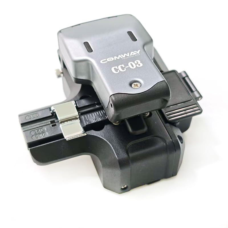 COMWAY CC-03 - Cuchilla de fibra óptica totalmente automática, cortador de fibra óptica de un solo paso, herramienta de corte de cables