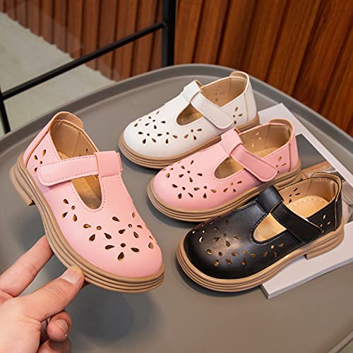 Toddler Baby Kid Girl Boy Sandals Leather Non Slip Sandals Outdoor Breathable Sandals Summer (Black, 1.5 Big Kids)2