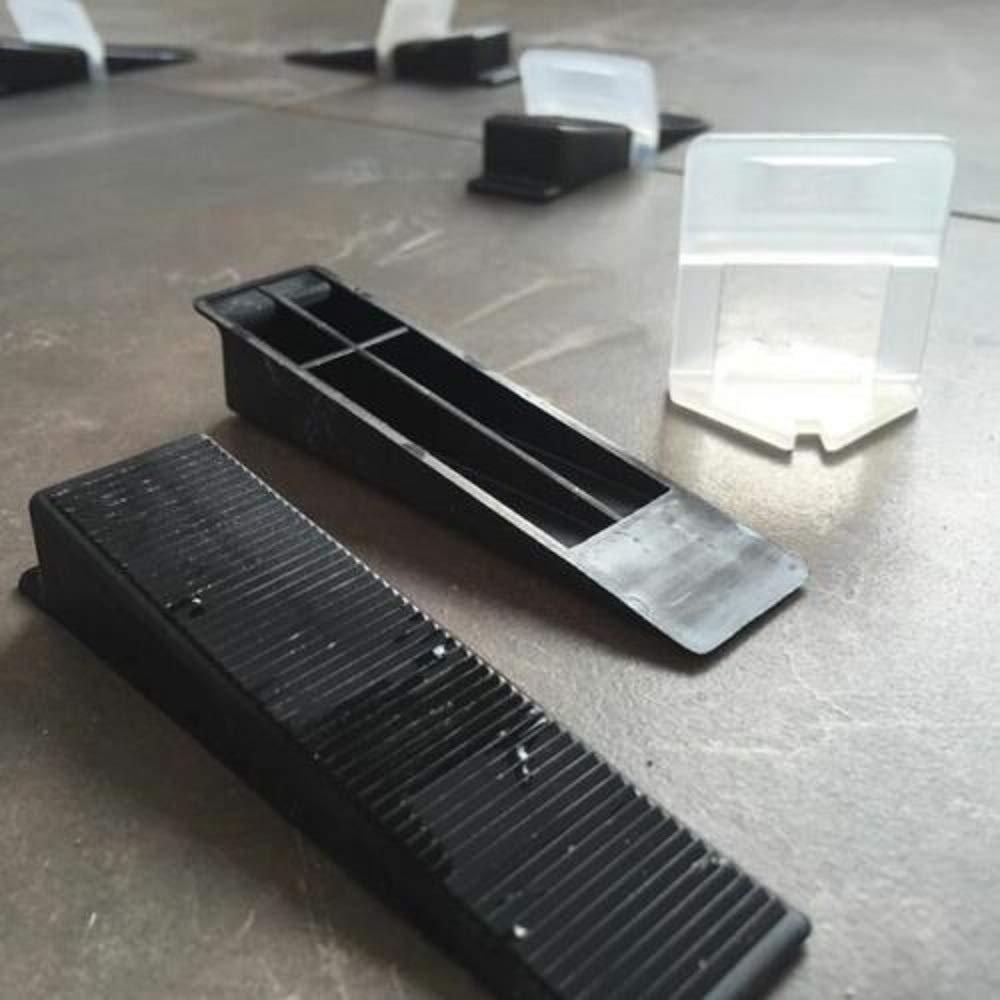 SHMOXTile Leveling System Levelling Clips for Wall Floor Tile Spacer1/1.5/2/3mm - Without PLIER - 800 1.5MM - Spacer - Without Wedges
