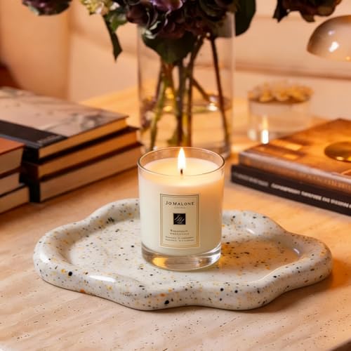 Image of Jewelry Dish Trinket Tray for Women, Ring Dish Holder, Unique Cloud Shape Ceramic Plate Cute Things Vanity Aesthetic Room Decor Mother's Day Birthday Gifts (Marble Beige)