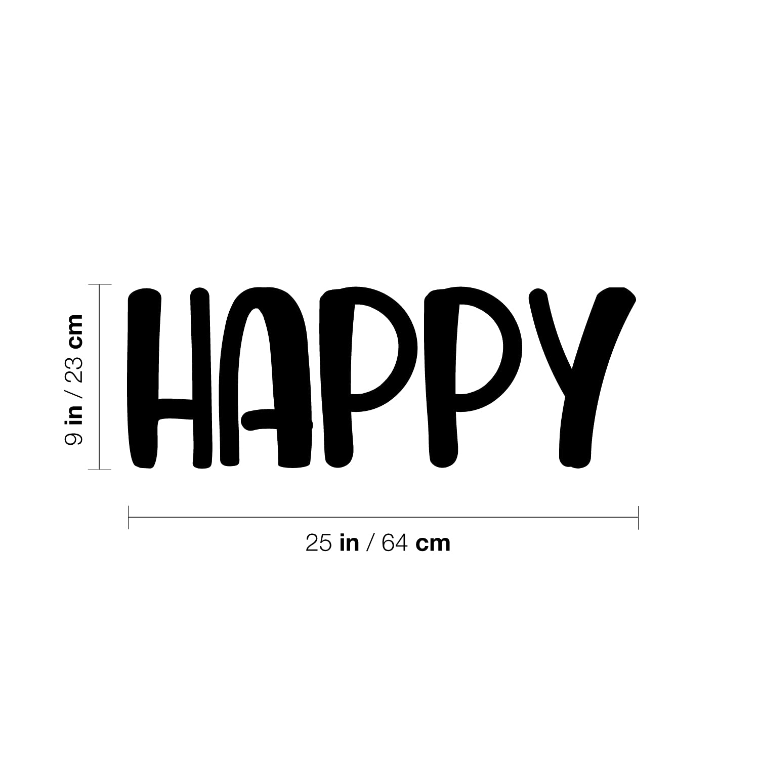 Amazon.com: Vinyl Wall Art Decal - Happy - 9