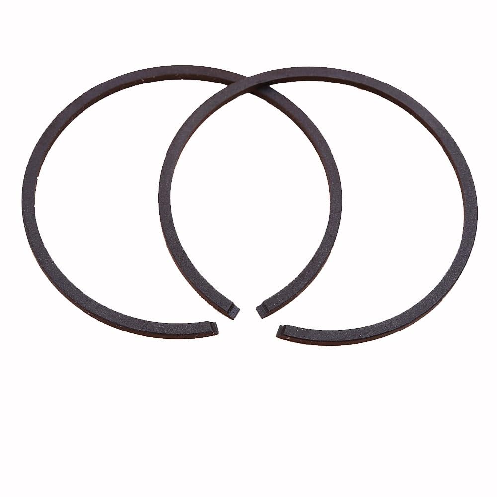 2 pezzi Anello pistone 46/47/48/49/50/51/52/54/56/58/60X1,5mm Motosega Decespugliatore Soffiatore Parti Anello pistone standard(52X1.5mm)