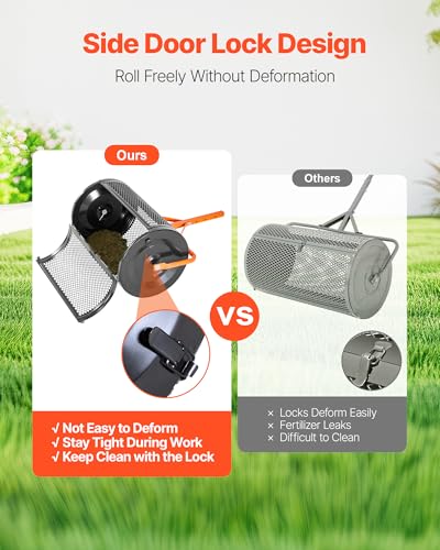 image for VEVOR Compost Spreader, 24 in Wide Peat Moss Spreader with T Shaped Ha