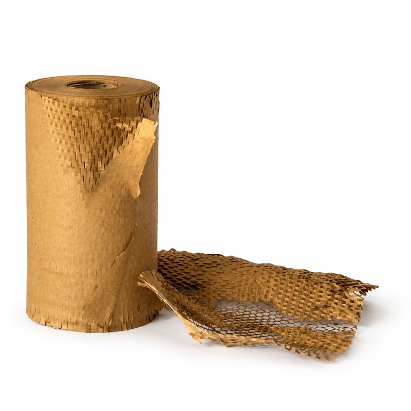 HONEY TERRA Honeycomb Paper Wrap Roll 15 Inch x 100 Meter, 100 GSM, Expandable Up to 130 Meter, Kraft Packing Paper Cushion Wrap for Shipping, Moving, Glassware, Ceramics & Gift Wrapping-image-46