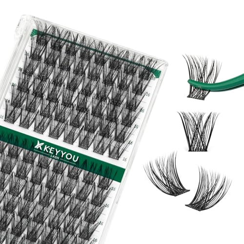 Image of KEYYOU Lash Clusters Individual Lashes Natural Wispy C Curl 16mm Y01