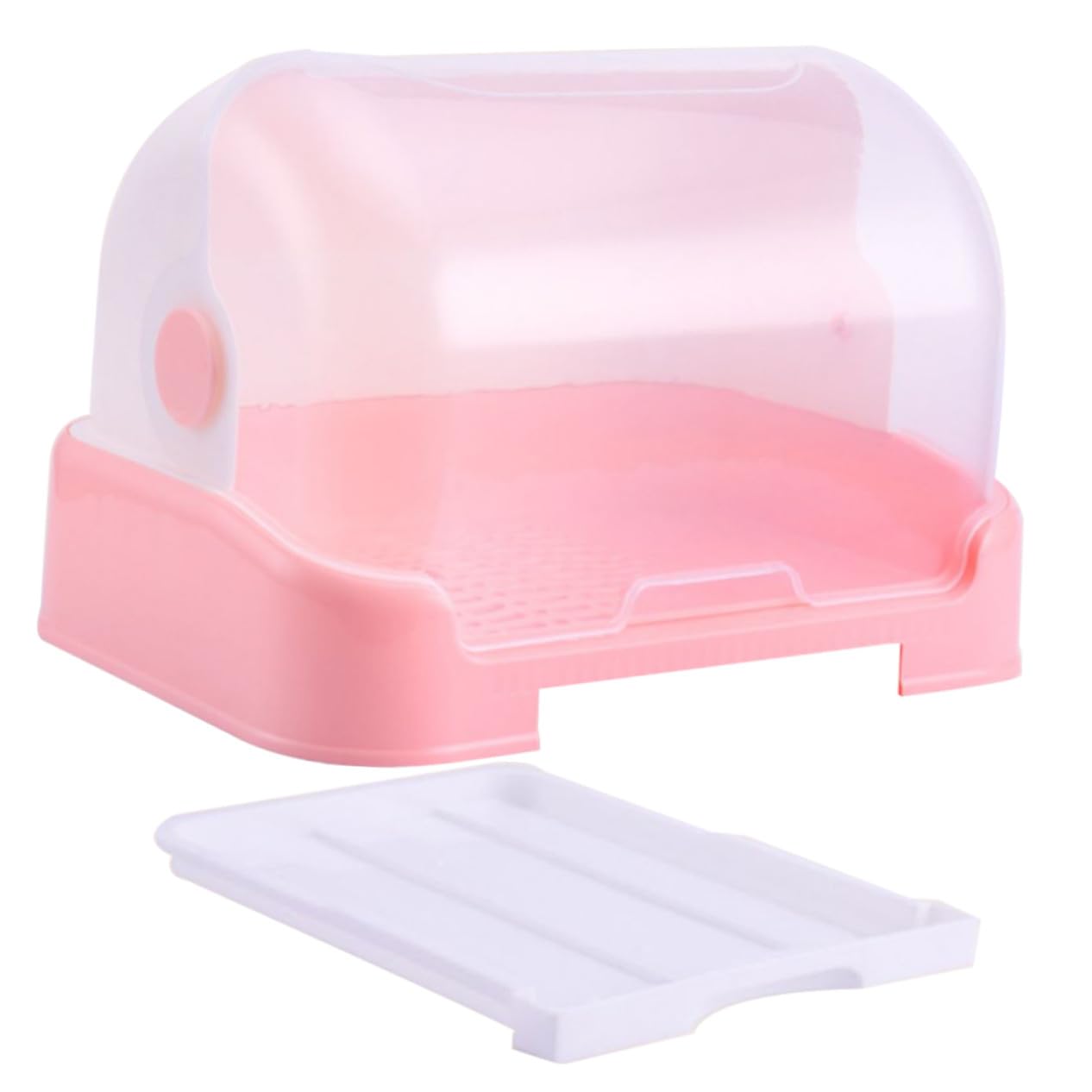 Gatuida Contenitore Porta Biberon con Coperchio Antipolvere e Vaschetta Raccogli Gocce per Ragazzo Ragazza, Organizer Scolapiatti in Plastica Pp, Asciugabiberon Multifunzione per Cucina