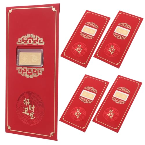 TIDTALEO 6個年蛇年おしゃれな入り伝統的な赤い封筒お金入れ祝儀袋新年お祝い用かわいいポーチ