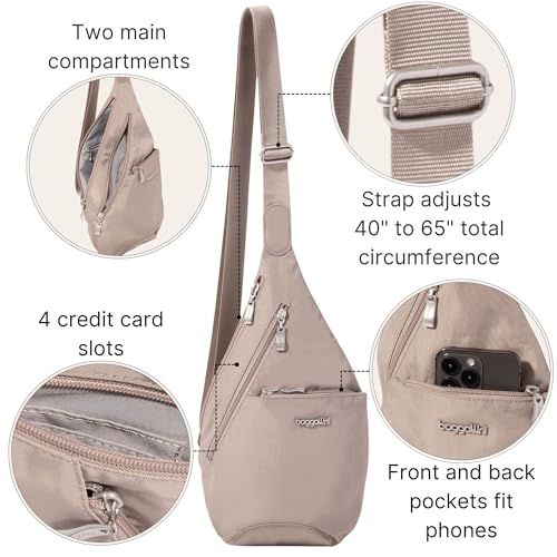 Image of Baggallini Mini Sling - 12x7 Sling Crossbody Bag Backpack with Adjustable Shoulder Strap