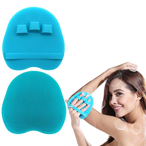 HOMMIESAFE Pure Silicone Food-Grade Body Brush: Gentle Exfoliating Scrubber with Soft Bristles for Shower Cleansing