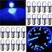 cciyu 20 Pack Blue BA9S 57 Bayonet LED Bulb Gauge Cluster Instrument Panel Light Lamp