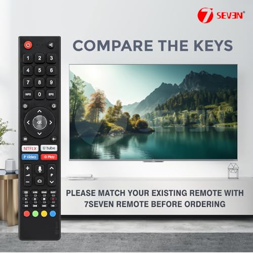 Image of 7SEVEN Compatible for Nokia Smart Tv Remote Original Suitable for Android 4k LED UHD HD Nokia Tv Remote with Voice Command and Google Assistant Plus 4 OTT Hotkeys - Pairing Must