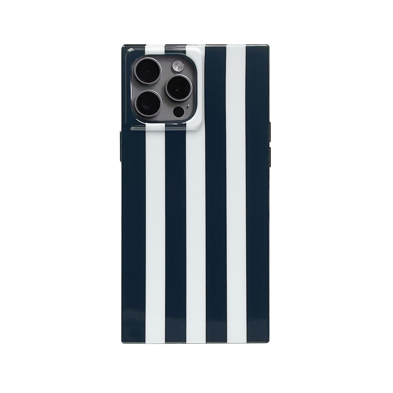 Reezaddin Rectangle Black White Stripe Case Compatible with iPhone 13 Pro Classic Luxury Zebra Lines Print Slim Flexible Trunk Box Soft Phone Cover