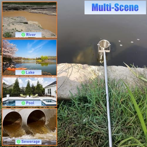 Palo per campionamento liquido in acciaio inossidabile per acqua fognaria Quali ing Dual Scale Strumento di urement accurato per Envirntal Monit
