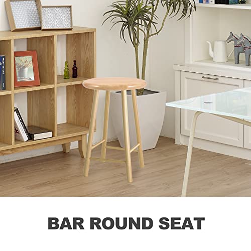 2PCS Round Bar Stool Seat Replacement Wooden Bar Stool Plate Replacement for Kitchen Dining Household Metal Barstool Chairs Accessories Smooth Surface Easy to Clean - Image 4
