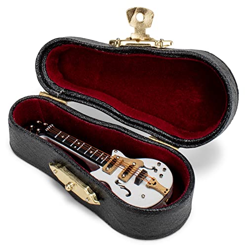 Miniature Guitare électrique W/Case 7,6 cm - Les Beatles, Paul McCartney, John Lennon, RIngo Starr, George Harrison Miniature Guitare électrique W/Case 7,6 cm – Image 6
