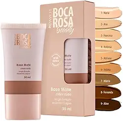 Base Matte Boca Rosa Alta Cobertura Cor 01 Maria 30ml | Base Boca Rosa Matte Perfect Beauty