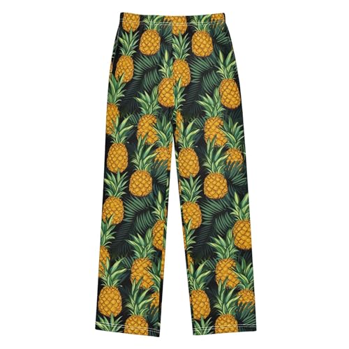 Pineapple Long Pajama Pants Elastic Waist PJ Bottoms with Pockets S A1101672