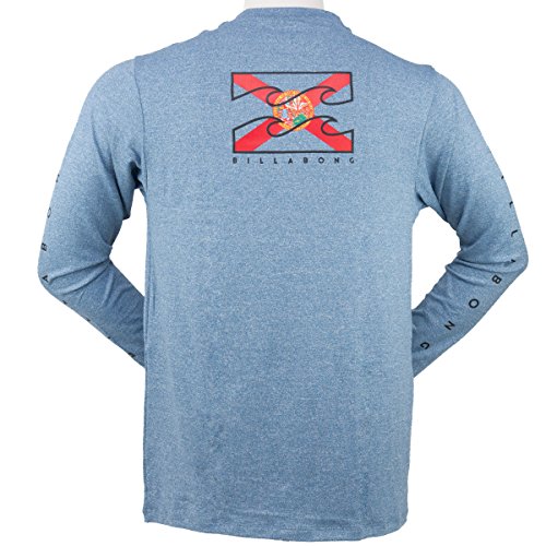 Billabong Florida Native Longsleeve Surf Tee (Royal Heather, Medium)