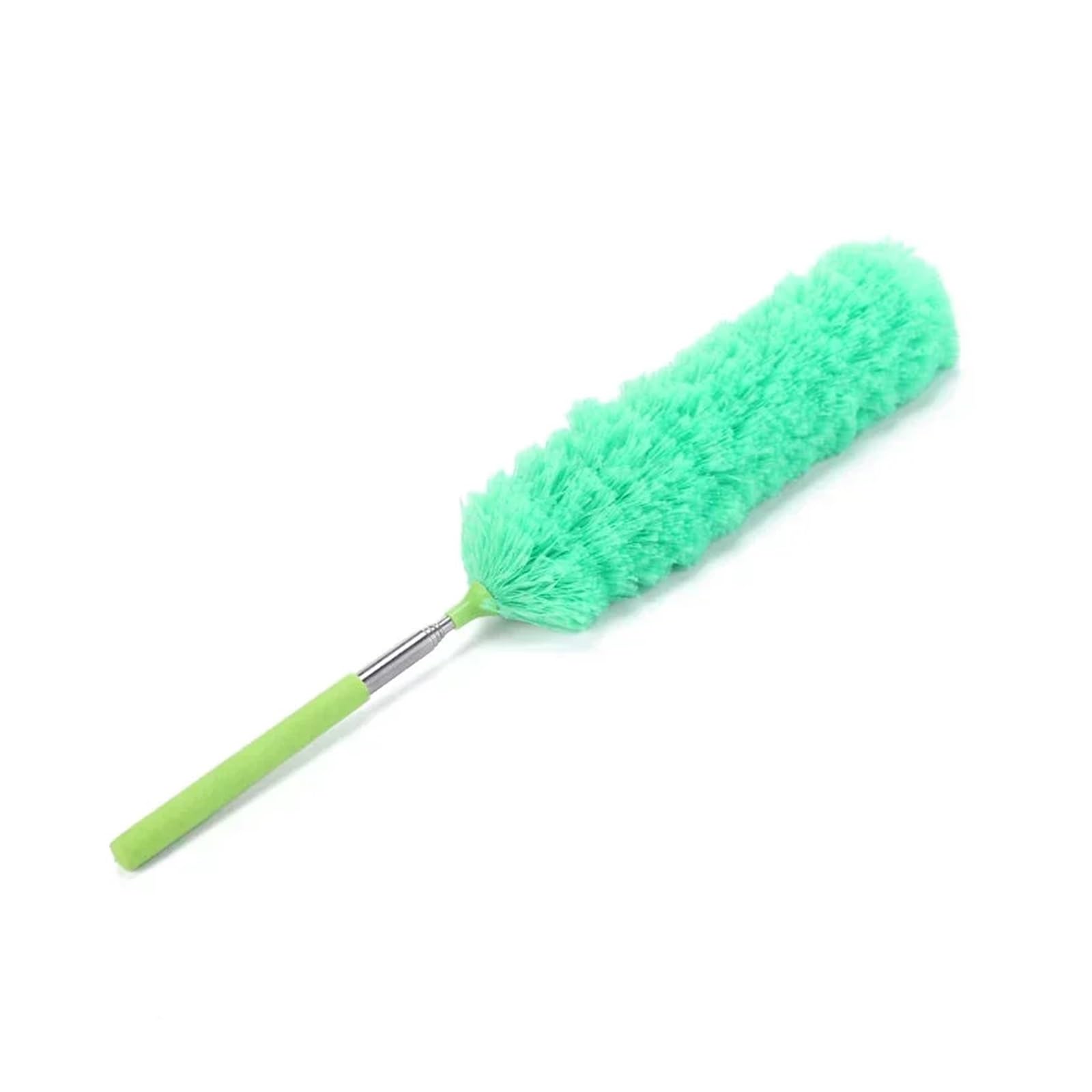 Duster Retractabl Duster Telescopic Flexible Stainless Steel Household Feather Cleaning Tool Microfiber Brush(Green)