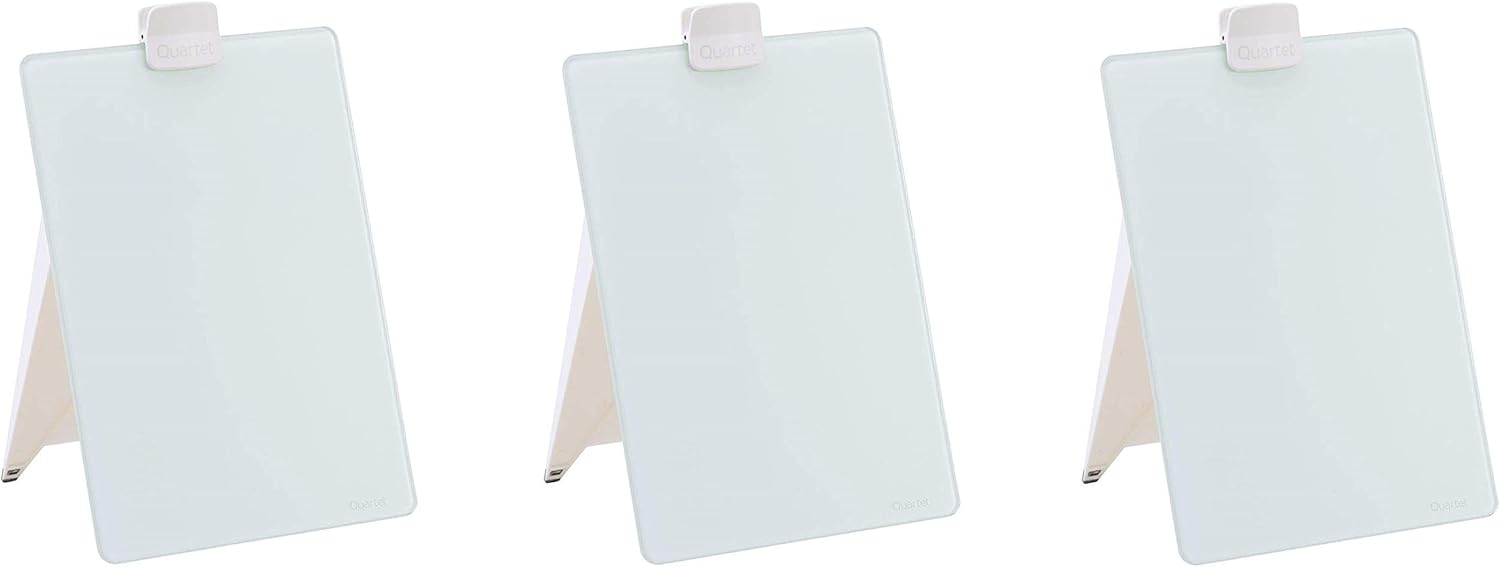 Quartet Glass Whiteboard Desktop Easel, 9 x 11 inches