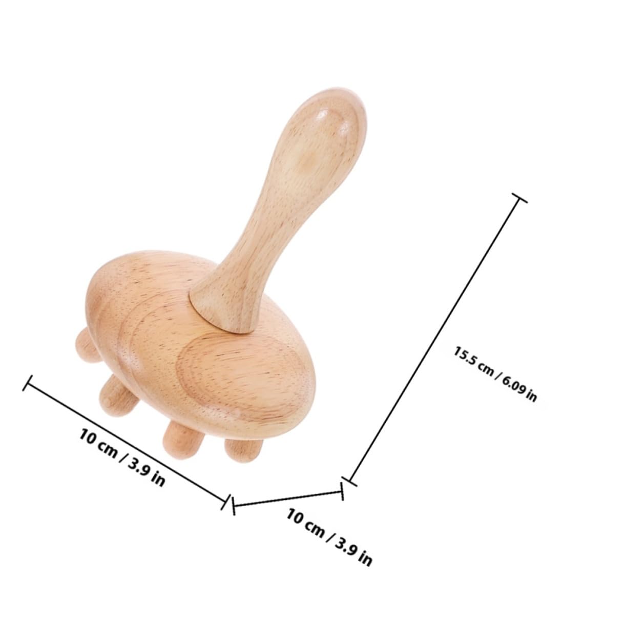 Hohopeti 2 piezas Peine Masajeador de Madera para Cabelludo con Dientes Anchos Diseño Ergonómico y Acupresión para Uso Familiar y Cuidado Capilar Natural
