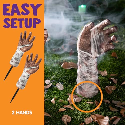 JOYIN Halloween Outdoor Decorations Zombie Arm Yard Stakes Ground-Breaker, Stakes for Halloween Outdoor Graveyard Yard Lawn Decorations3