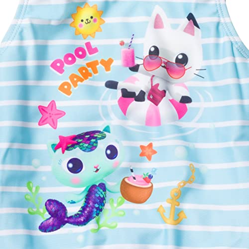 Dreamworks Gabby's Dollhouse Pandy Paws Mercat Girls One Piece Bathing Suit Toddler to Little Kid4
