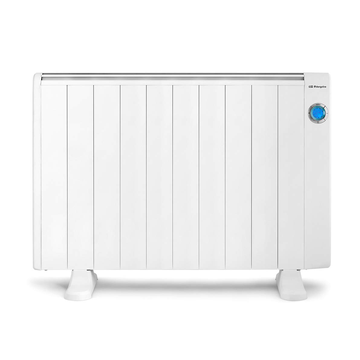Orbegozo RRE 1810, energooszczędny nadajnik termiczny, 1800 W, 10 prawdziwych elementów, aluminium, pilot zdalnego sterowania, programowalny sterowany, cyfrowy wyświetlacz LCD, ściana/stopa, biały