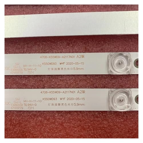 Barra de retroiluminación LED DH-LM55-S200 tiras de luces 3V para TV 4708-K55WD9-A2117N01 4