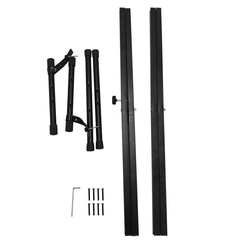 LALAHO Supporto per tastiera e sgabello per tastiera, 6 livelli, regolabile in altezza, doppio a forma di X, sgabello pieghevole per pianoforte (4,38, chilogrammi)