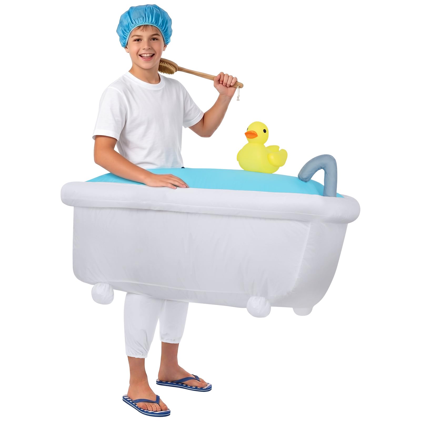 Alaoo Funny Inflatable Costume Blow up, Funny Inflatable Costume for Kids, Inflatables Bathtub Costumes with Inflation System Included for Halloween Christmas Cosplay Masquerade Party โ image 1
