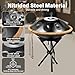 18 Inch Handpan Drum Set 9 Notes G Minor, 440Hz hand pan drum, Stainless Steel Pan Drum Metal Percussion Instruments, Handpan Drums for Adults with Soft Bag, Mallets, Stand, Note Stickers etc