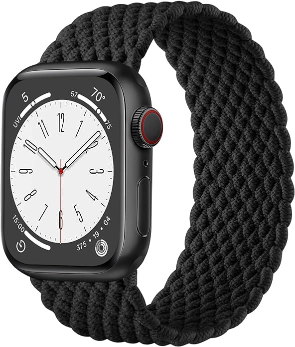iTronix Solo Loop Braided Watch Strap Compatible with Apple Watch Band 41mm 38mm 40mm, Men Women, Stretchy Nylon Solace Sport Elastic Strap for iWatch Series Ultra/9/8/7/SE/6/5/4/3/2/1 (Black) (B0D7RQXNJK) Amazon Price History, Amazon Price Tracker