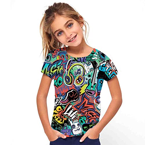 Graffiti T Shirts,Print 3D Funny Graphics Graffiti T Shirt,Youth Boys Girls Age 4-14 Years2