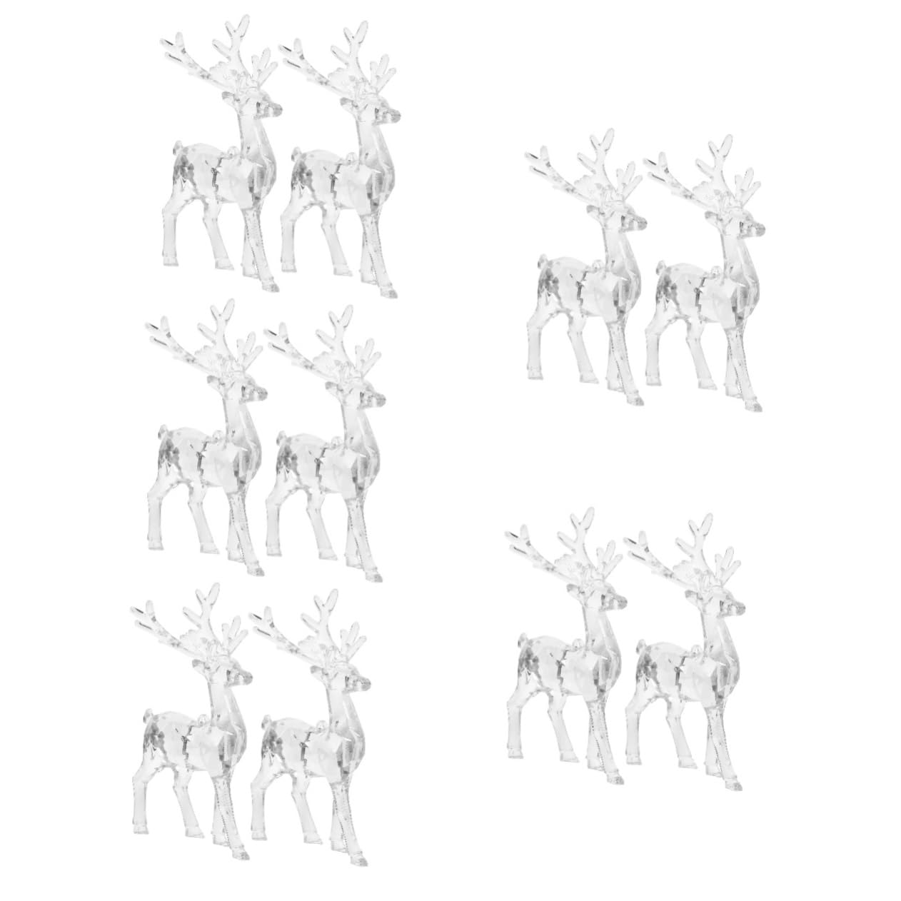 Zerodeko 10piezas Adornos Colgantes De Acrílico Transparente para Decoración Navideña para Árbol