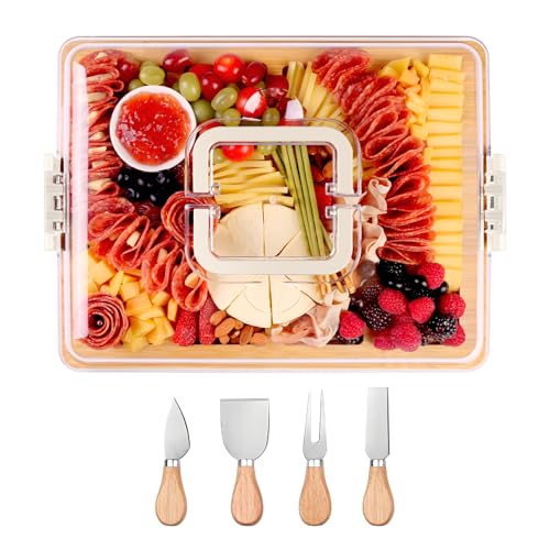CAWIU Charcuterie Board with Lid and Handle