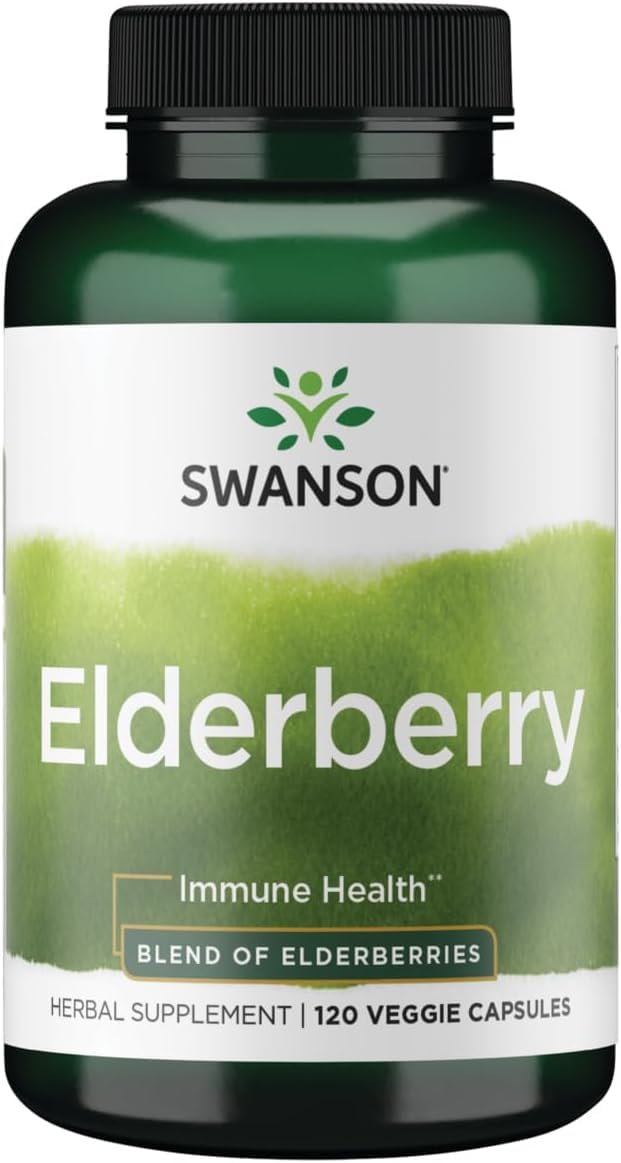 Swanson Elderberry Immune 575 Milligrams, 120 Veg Capsules