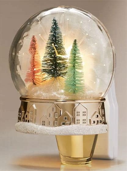 Generic White Barn SNOWGLOBE FIBER OPTIC NIGHTLIGHT Wallflowers Fragrance Plug