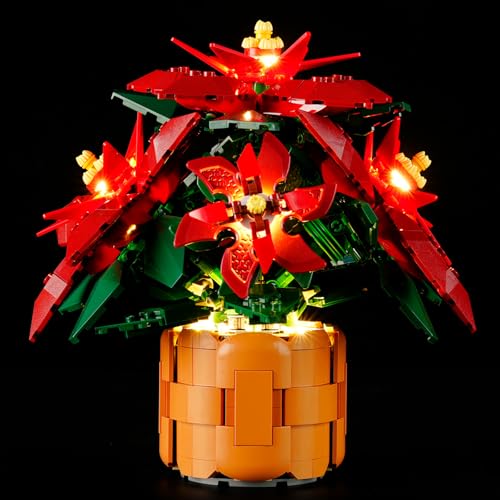 Design originale: le parti organizer per cavi di nuova concezione aiutano a nascondere i fili, prevenendo la rottura e garantendo una vestibilità ordinata per il tuo kit Lego Poinsettia.