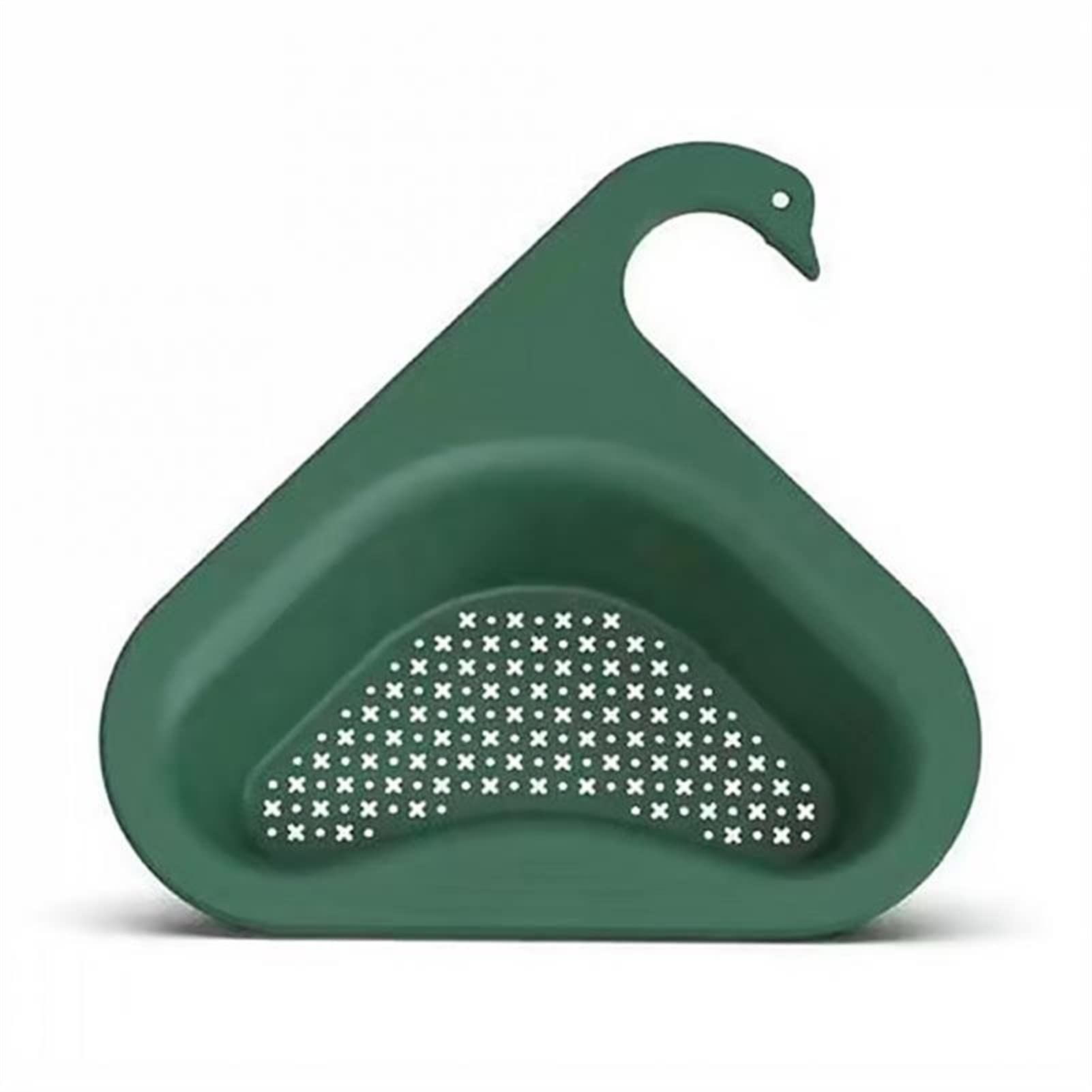 Triangular Sink Drain Rack Shelf, Kitchen Sink Drain Basket Swan Sink, Kitchen Triangle Sink Filter, Multi-Functional Hanging Filtering Draining Rack for Kitchen Bathroom (Color : 02)