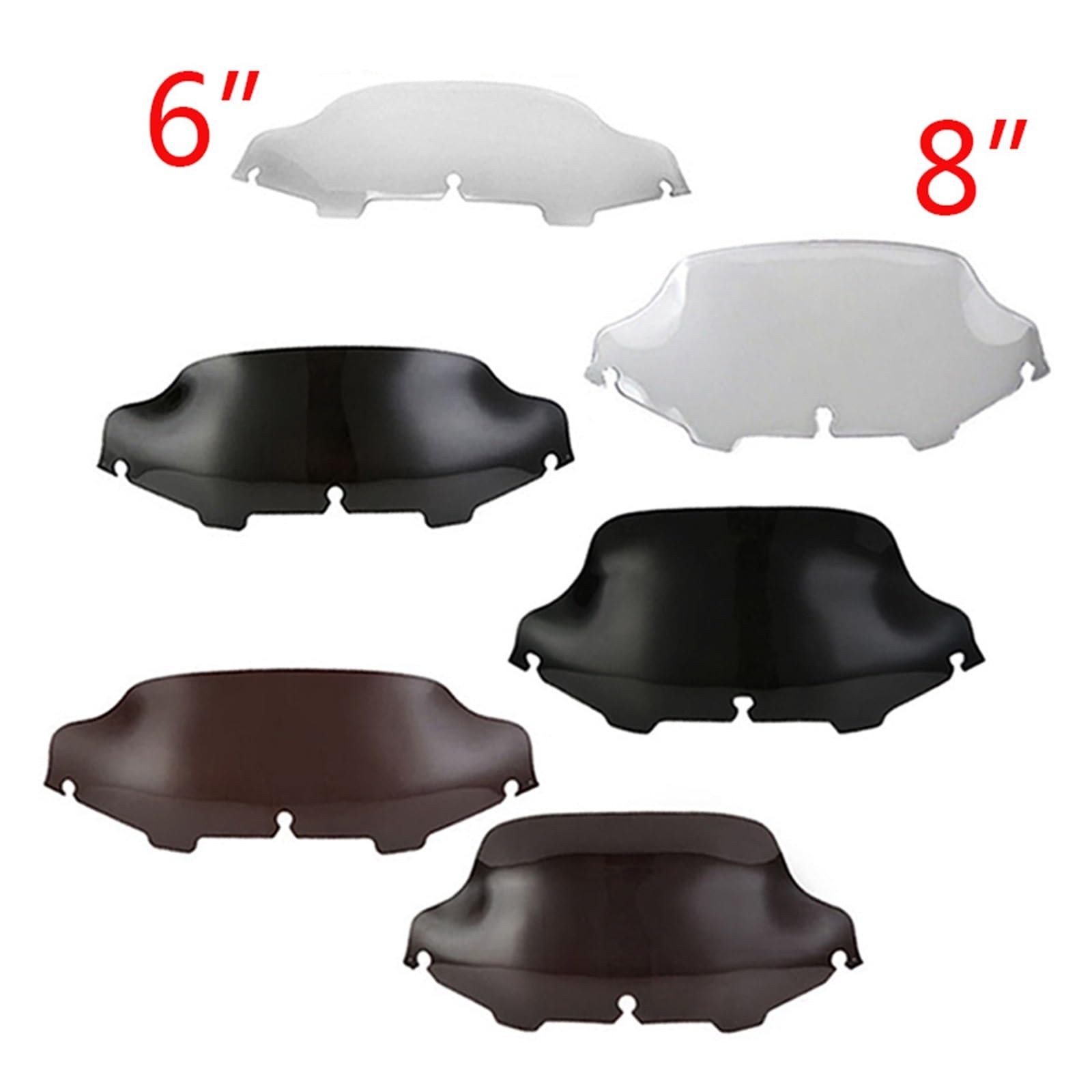Parabrezza For Moto Da8"6"Compatibile Con Touring Electra Glide FLHT FLHTCU