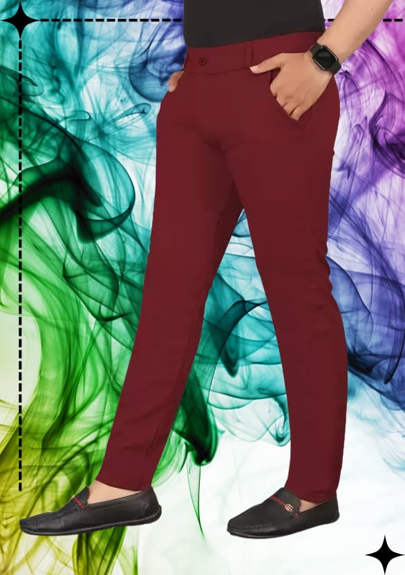 Image of Men's Slim Fit Casual Chinos Pants Stretch Cotton Trousers with Flat Front, Comfortable Everyday TS K021 Parent