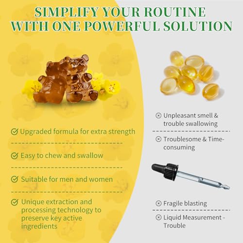 Image of (2 Pack) Mullein Gummies for Lung Cleanse & Lymphatic Drainage* -120 Count | Extra Strength Mullein Leaf Extract w /Quercetin, Elderberry & Marshmallow for Respiratory & Immunity - for Women & Men-Vegan