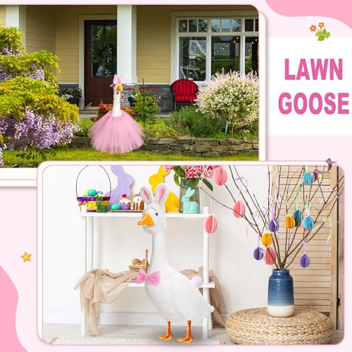 Costume oie en ciment de 58 cm ajustable thème lapin de Pâques