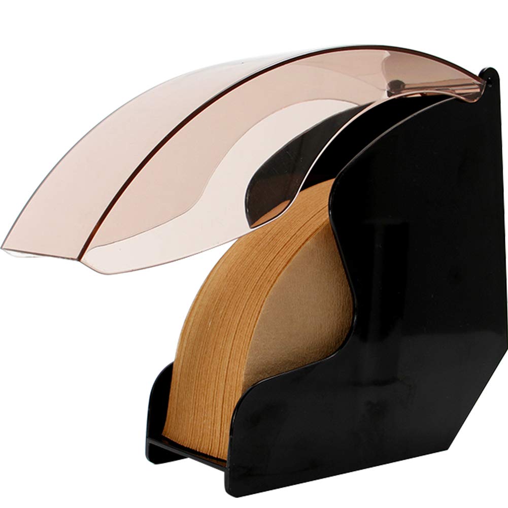 TINTON LIFEDustproof Acrylic Coffee Paper Filter Holder Rack Shelf Storage with Lid,Black