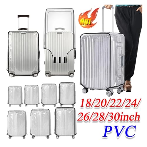 18-30inch Clear Suitcase Cover Protector PVC Suitcase Cover Protectors Scratch-Resistant Trolley Case Cover for Wheeled Suitcase for Luggage, Travelling(28inch)2