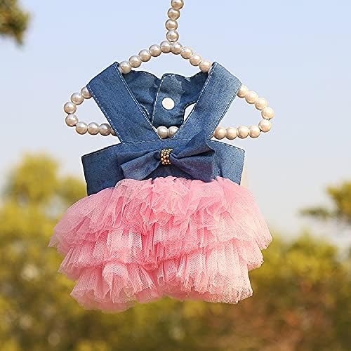 Miniatura 7 de Vestidos para perros pequeños y niñas, ropa de verano para mascotas, camisola, cachorro, vestido de princesa, trajes de gato, falda para perrito,