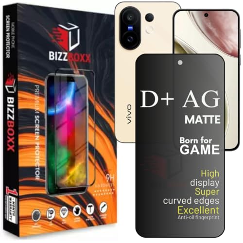 Image of D+ AG Matte Tempered Glass Screen Guard Protector Compatible With vivo X200 FE Anti Fingerprint Gaming Special With Camera Cut (For X200 FE - 6.31 Inch)- Pack of 1