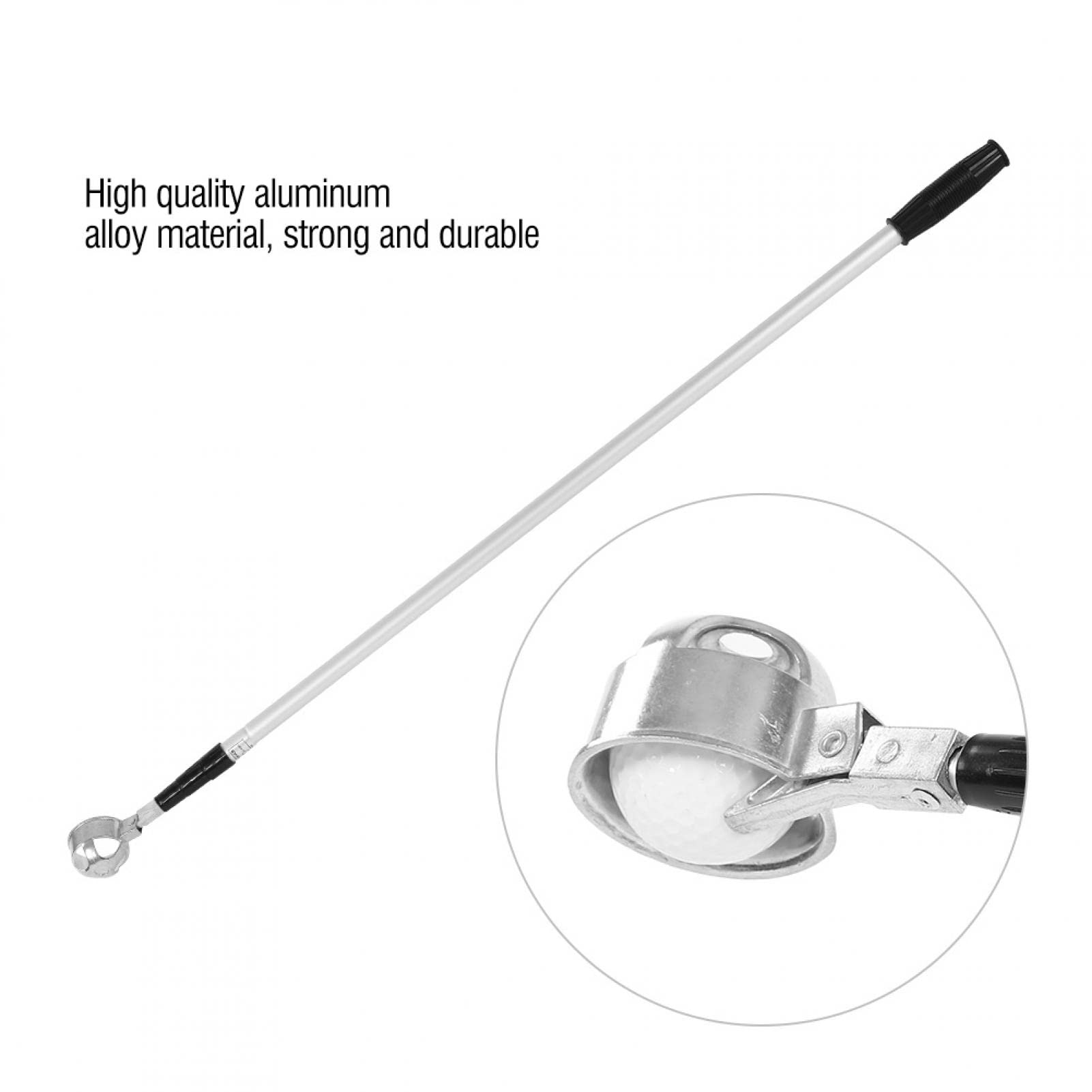 Recuperador de Pelotas de Golf, Aleación de Aluminio Recogedor de Pelotas de Golf con Garra Recuperador de Agarre de Pelotas, Receptor telescópico